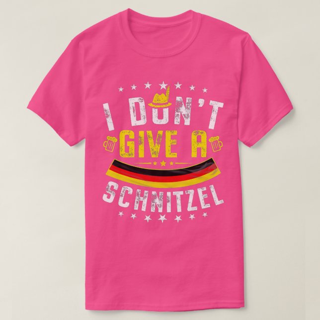 Camiseta Gracioso Oktoberfest No doy un alemán de Schnitzel (Diseño del anverso)