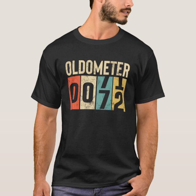 Camiseta Gracioso Oldometer Vintage de 72 años (Anverso)