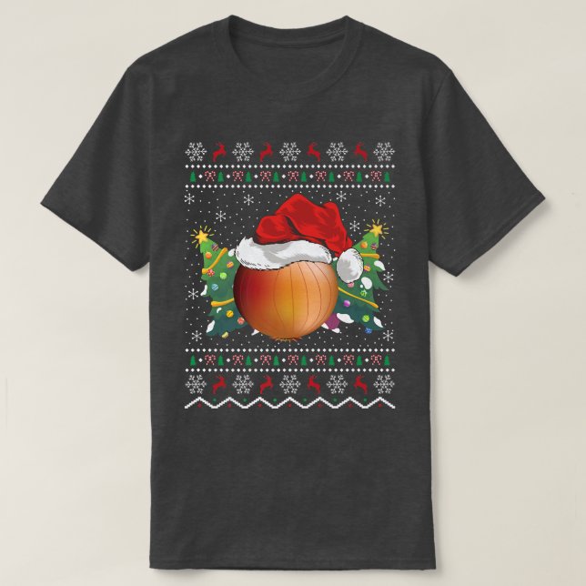 Camiseta Gracioso Onion Vegetable Lover Xmas Ugly Onion Chr (Diseño del anverso)