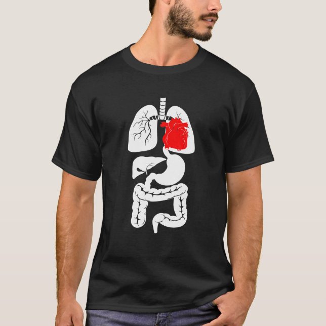 Camiseta Gracioso Órgano Interno, Bajo La Jaula De La Costi (Anverso)