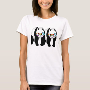 Camiseta Gracioso orgullo gay Hipster Pandas