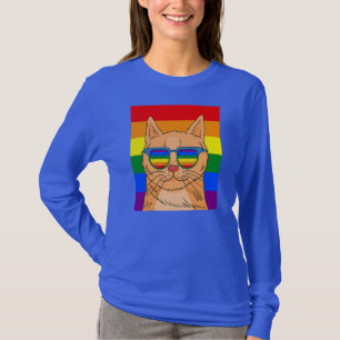 Camiseta Gracioso orgullo gay para gato malhumorado para ma