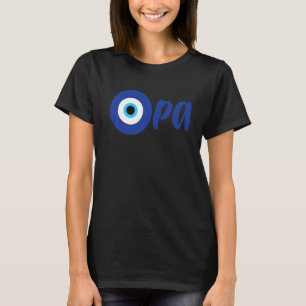 Camiseta Gracioso Orgullo Griego OPA Mal Ojo Hellas Grecia