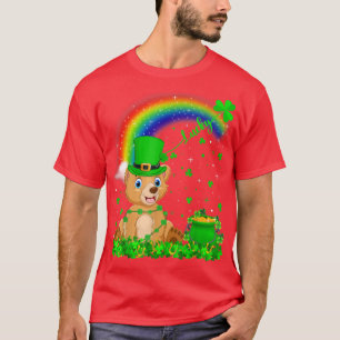 Camiseta Gracioso oso oso oso arcoiris shamrock irlandés St