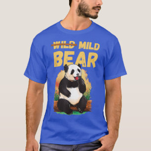Camiseta Gracioso oso panda suave y salvaje, oso panda dive