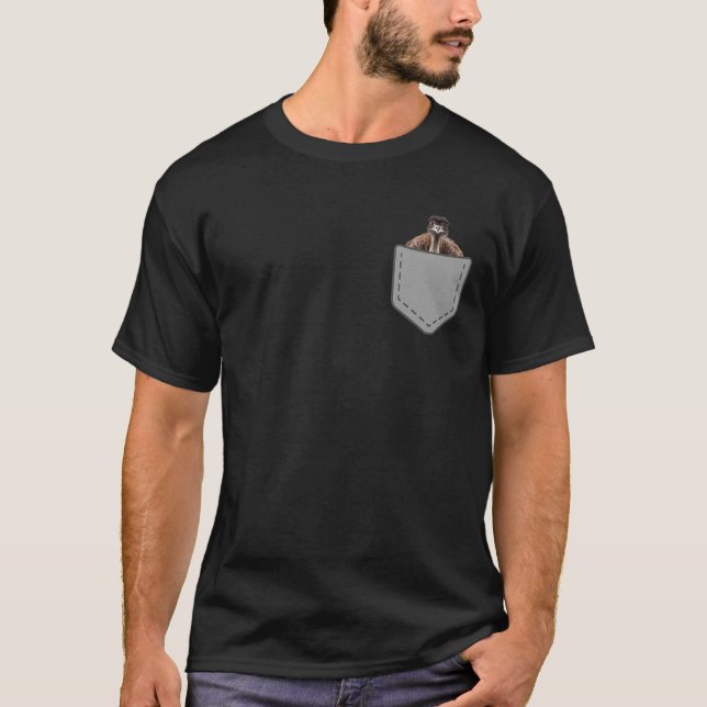 Camiseta Gracioso Ostrich En Su Bolsillo Animal (Anverso)