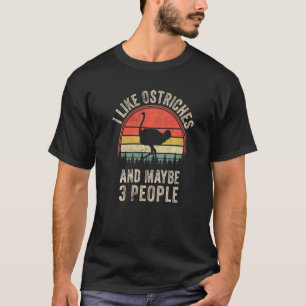 Camiseta Gracioso Ostriche Design Art Gráfico Ostriches Zoo