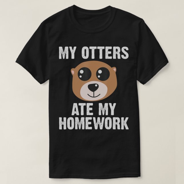 Camiseta Gracioso Otter Animal Art Para Niños Pequeños Otte (Diseño del anverso)
