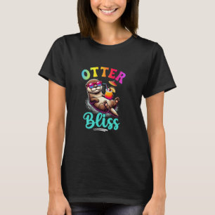 Camiseta Gracioso Otter Bliss Cute Animal Tropical Para Niñ