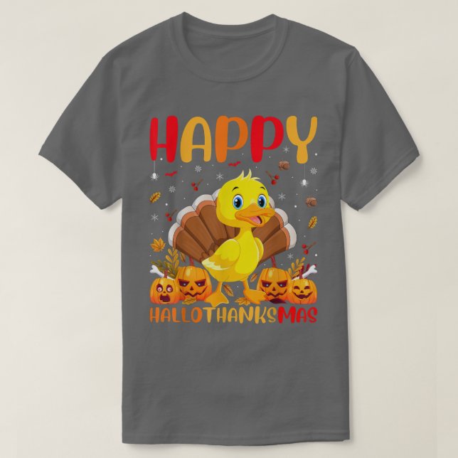 Camiseta Gracioso Pájaro Pájaro Feliz Pato HolaGraciasMas T (Diseño del anverso)