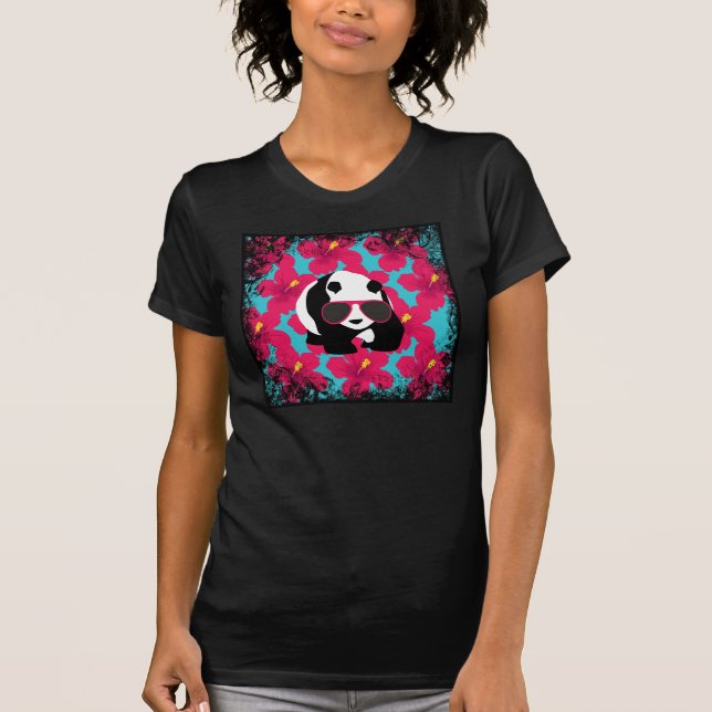 Camiseta Gracioso Panda Bear Beach Bum Guay Gafas de sol Tr (Anverso)