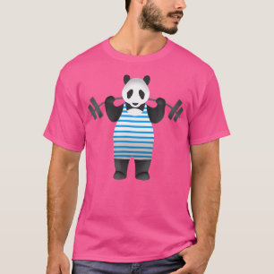 Camiseta Gracioso Panda Bear Lift Pesas Panda