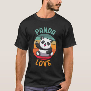 Camiseta Gracioso Panda Bear Panda Love Boys