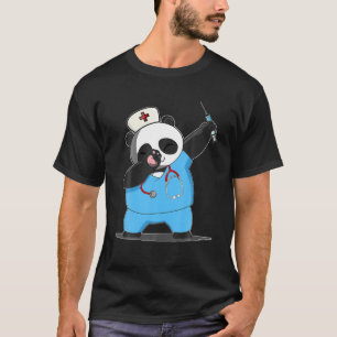 Camiseta Gracioso Panda Bear Tee Dabbing Panda Bear Scrub S