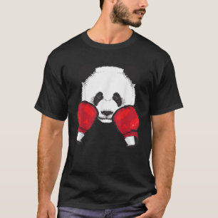 Camiseta Gracioso Panda Boxing Guay Animal Lover Glove Boxe