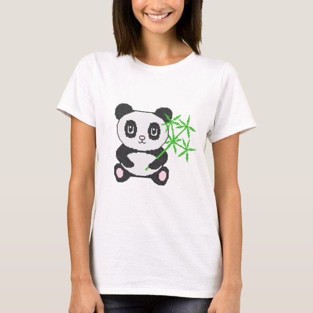 Camiseta Gracioso panda de puntas cruzadas (Anverso)