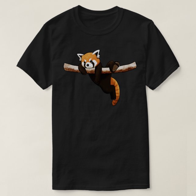 Camiseta Gracioso Panda Rojo (Diseño del anverso)