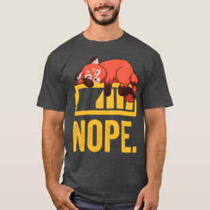 Camiseta Gracioso Panda Rojo Lazy 3