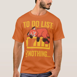 Camiseta Gracioso Panda rojo para hacer lista