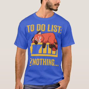 Camiseta Gracioso Panda rojo para hacer lista