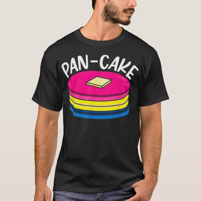 Camiseta Gracioso Pansexual Pancake LGBTQ Gay Pan Pride Mes (Anverso)