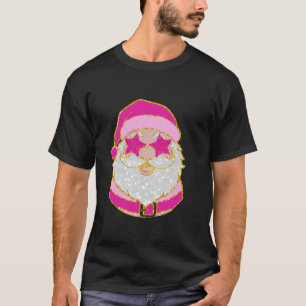 Camiseta Gracioso Papá Noel Gafas de sol Feliz Navidad