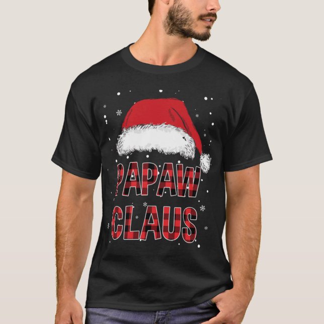 Camiseta Gracioso Papaw Claus Navidades Red Plaid Pjs M (Anverso)
