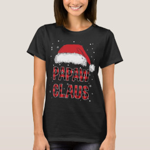 Camiseta Gracioso Papaw Claus Navidades Red Plaid Pjs M