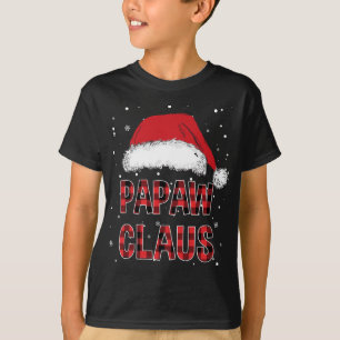 Camiseta Gracioso Papaw Claus Navidades Red Plaid Pjs M
