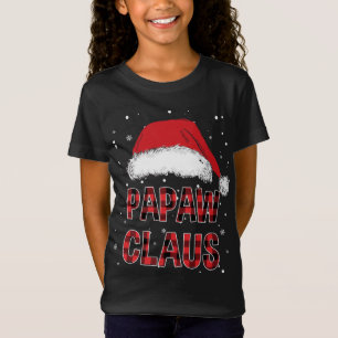 Camiseta Gracioso Papaw Claus Navidades Red Plaid Pjs M
