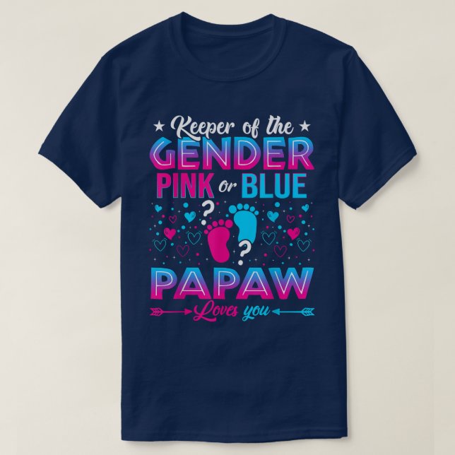 Camiseta Gracioso Papaw Rosa O Azul Te Ama Revelación De Gé (Diseño del anverso)