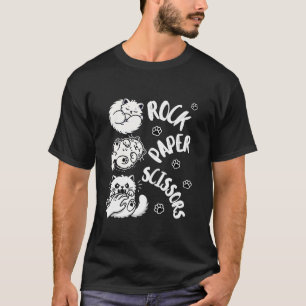 Camiseta Gracioso papel de rock para gato tira juego a gato