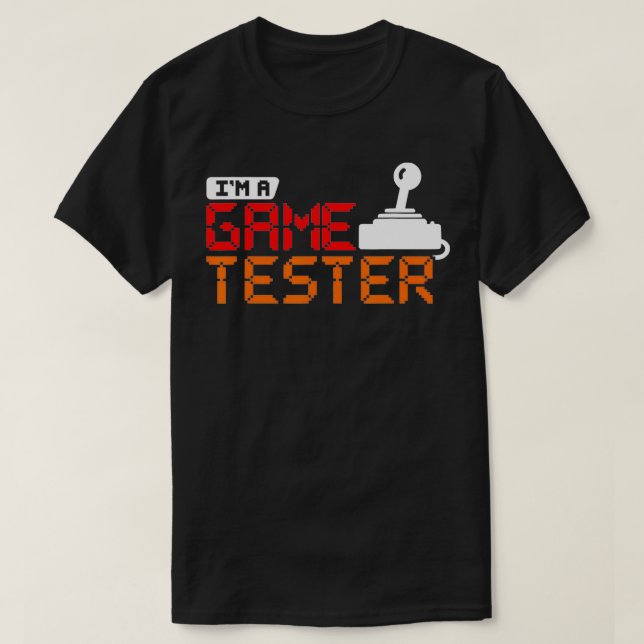 Camiseta Gracioso para el probador de juegos de videojuegos (Diseño del anverso)