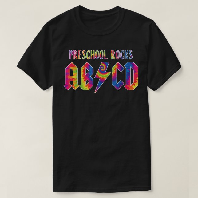 Camiseta Gracioso para los profesores de preescolar ABCD Ro (Diseño del anverso)