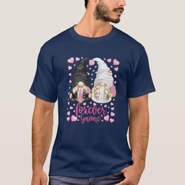 Camiseta Gracioso para siempre Gnome - Novia única Boda (Anverso)