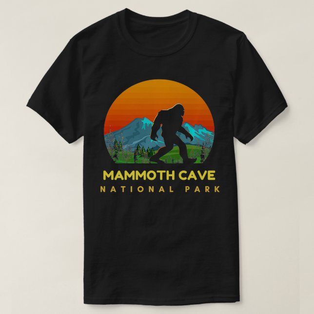 Camiseta Gracioso Parque Nacional Mammoth Cave Bigfoot Vi (Diseño del anverso)