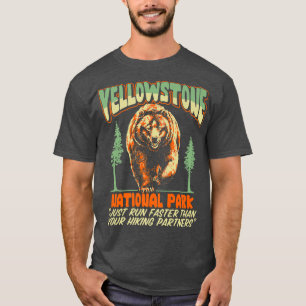 Camiseta Gracioso Parque Yellowstone Grizzly Bear Outrun Se