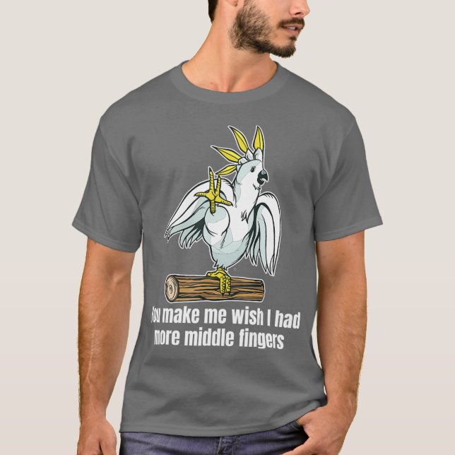 Camiseta Gracioso Parrot Cockatoo Inapropiado (Anverso)
