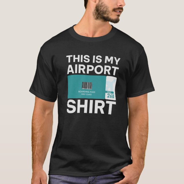 Camiseta Gracioso pase de embarque para el aeropuerto, dive (Anverso)