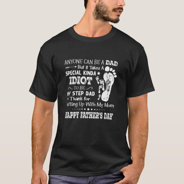 Camiseta Gracioso paso del Día del Padre, papá, gracias por (Anverso)