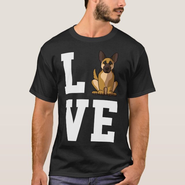 Camiseta Gracioso Pastor Alemán Amor Perro R (Anverso)