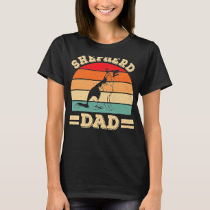 Camiseta Gracioso pastor alemán papá imprimir retro de cose