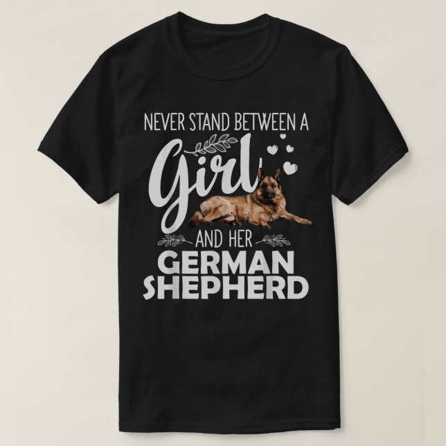 Camiseta Gracioso Pastor Alemán Para Chicas Mujeres Mascota (Diseño del anverso)