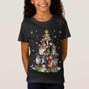 Camiseta Gracioso Pastor Australiano Perro Nochebuena