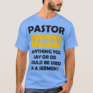 Camiseta Gracioso Pastor Cristiano Jesús Creyente Apreciaci