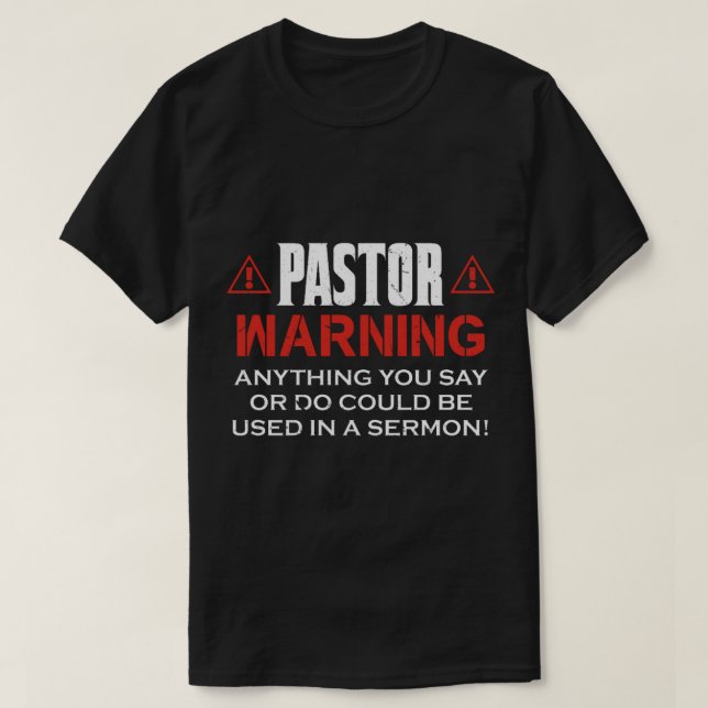 Camiseta Gracioso Pastor De Regalos Aviso Que Podría Ponert (Diseño del anverso)