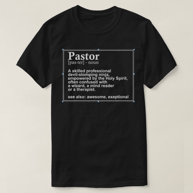 Camiseta Gracioso Pastor Definición Regalo Predicadores Cri (Diseño del anverso)
