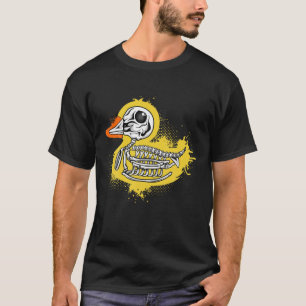 Camiseta Gracioso pato de goma, pato de baño, esqueleto cr