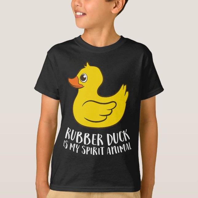 Camiseta Gracioso pato moreno de duque de caucho (Anverso)