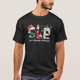 Camiseta Gracioso patólogo de lengua de habla de SLP Santa